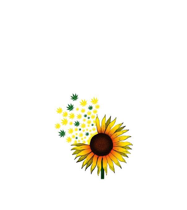 Sunflower Weed model alb pe tricou