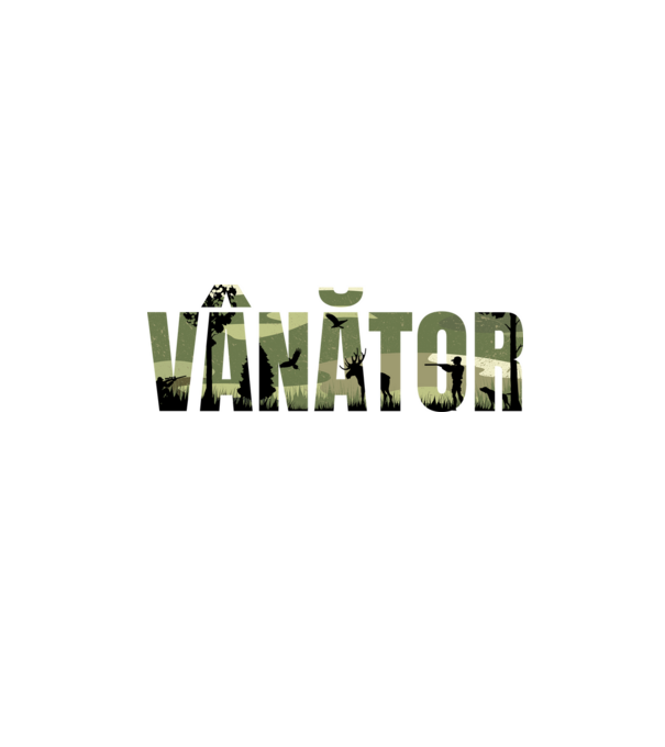 VÂNĂTOR model negru pe tricou
