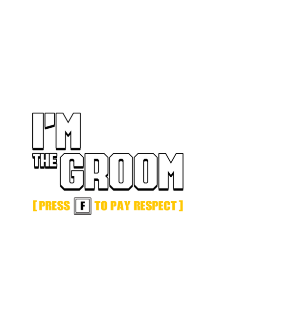 I'm the Groom model negru pe tricou