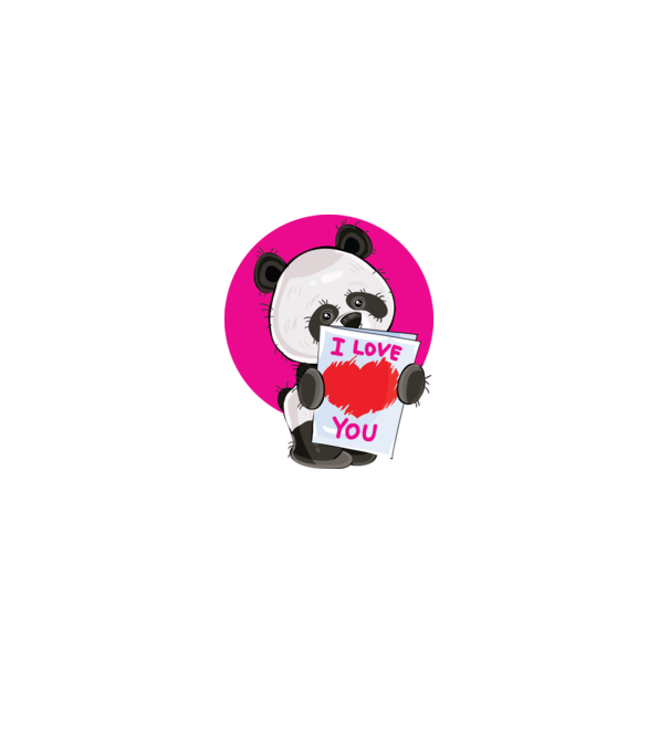 dragoste panda model negru pe tricou
