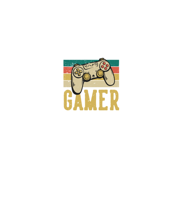Retro gamer model negru pe tricou