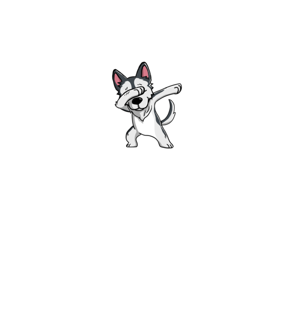 Husky DAB model negru pe tricou