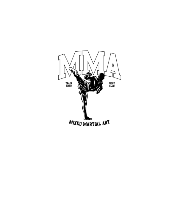 MMA model negru pe tricou