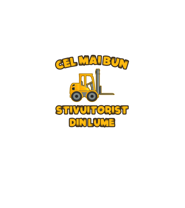 Cel mai bun Stivuitorist din lume model negru pe tricou