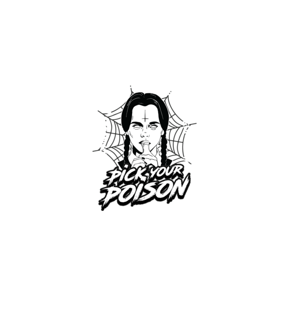 WEDNESDAY Pick your poison model negru pe tricou
