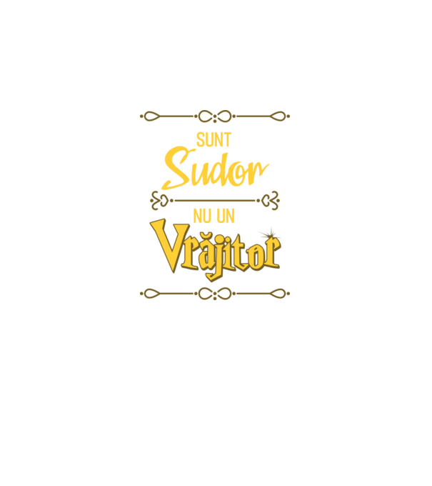 Sunt sudor, nu un vrăjitor model negru pe tricou