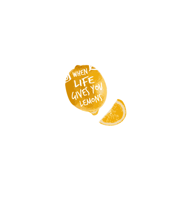 When life gives you lemons... model albastru jeanși pe tricou