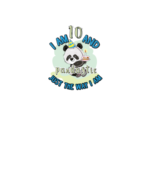 PANDASTIC 10 model alb pe tricou
