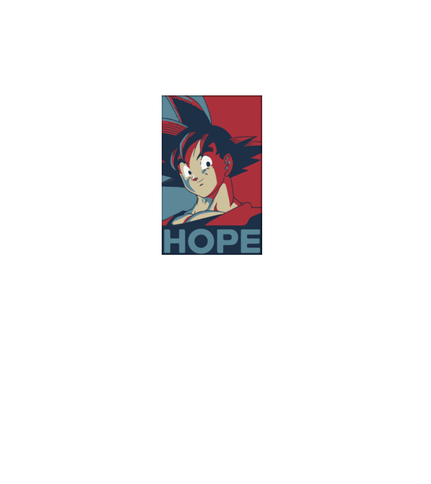 goku hope dragonball model turcoaz pe tricou