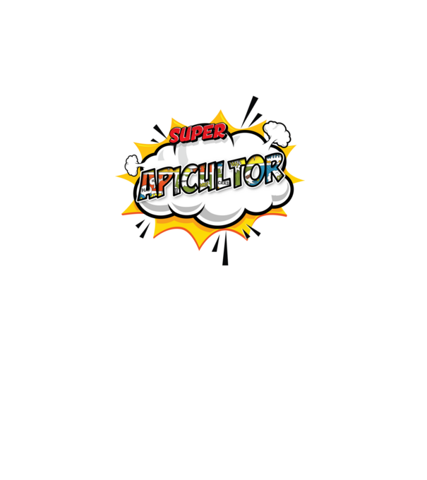 Super Apicultor model alb pe tricou