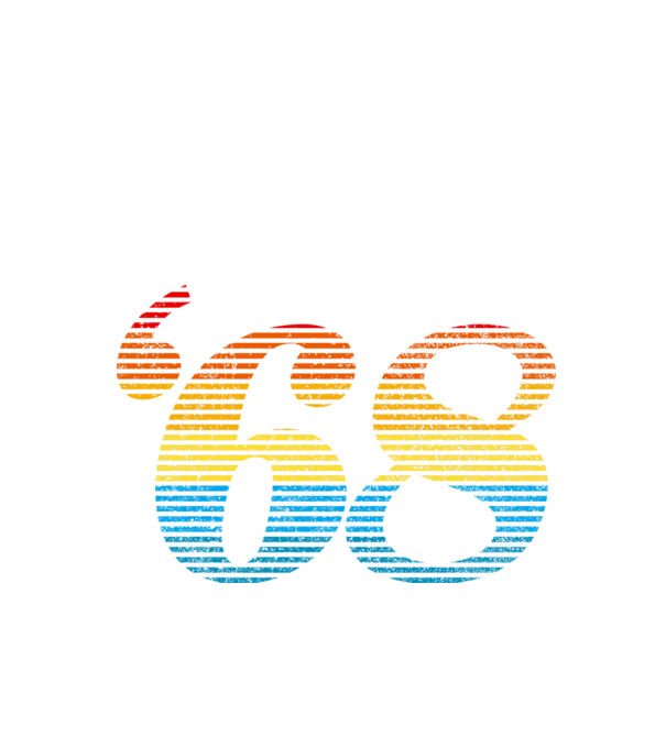 Retro Birthday 1968 model negru pe tricou