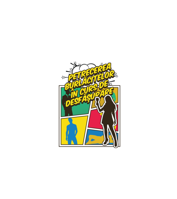petrecerea burlăcitelor în curs de desfășurare model alb pe tricou