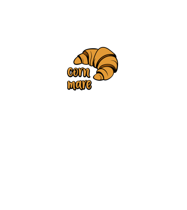 corn mare model alb pe tricou