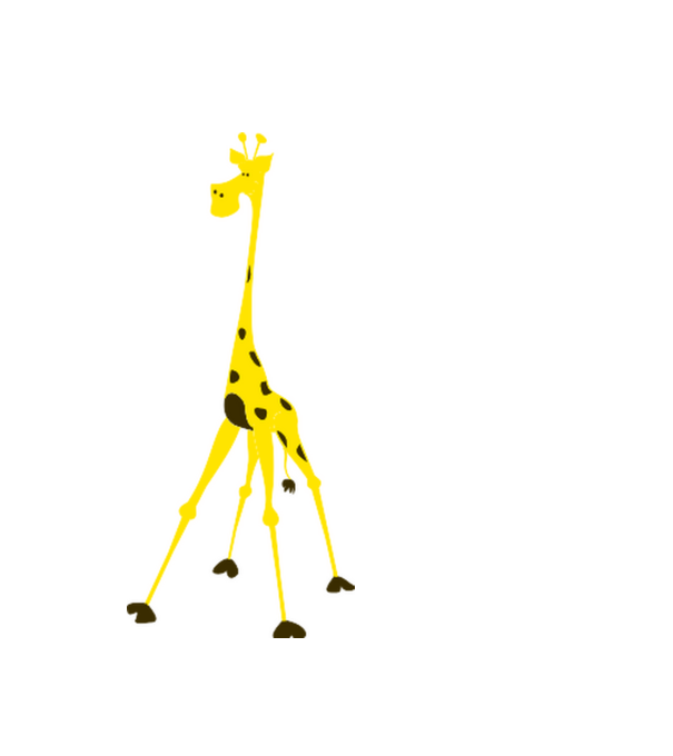 Giraffe model negru pe tricou