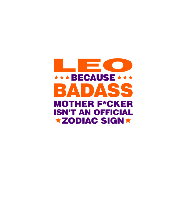 Badass zodiac LEO model alb pe tricou