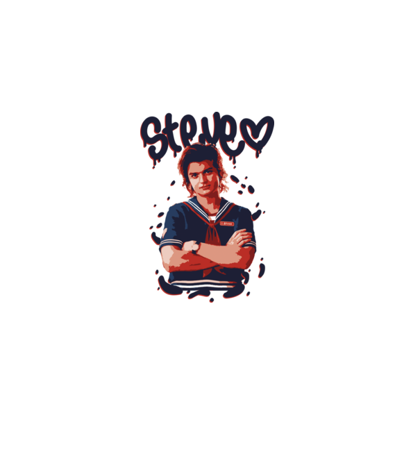 steve stranger things model gri pe tricou