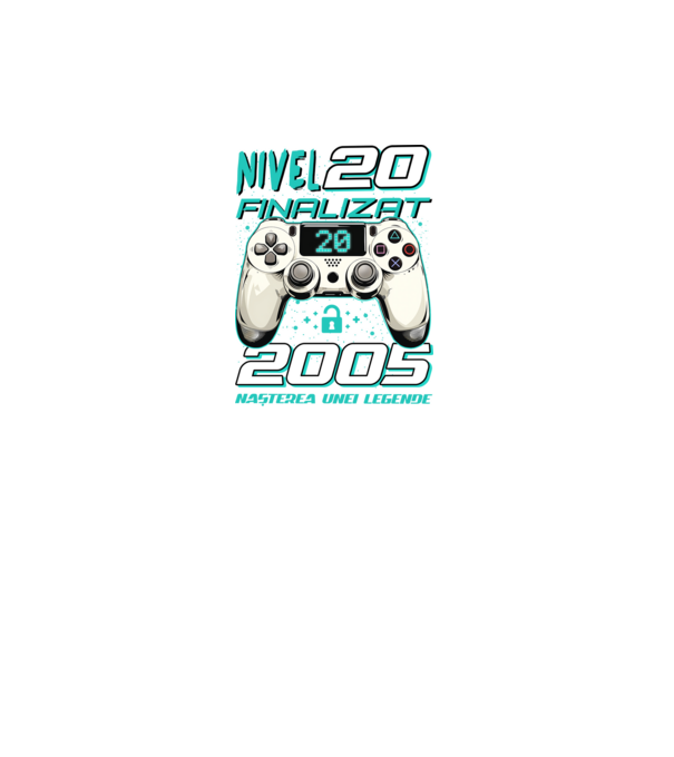 Nivel finalizat 20 2005 model gri închis pe tricou