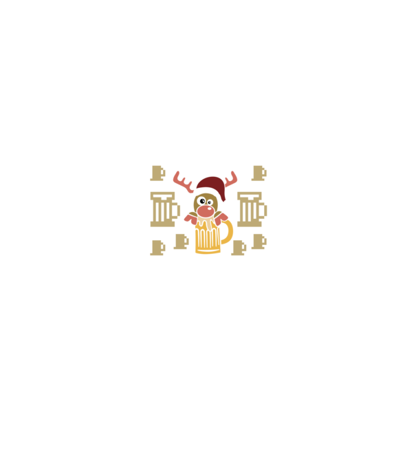 Christmas beer pulovăr urât model negru pe tricou