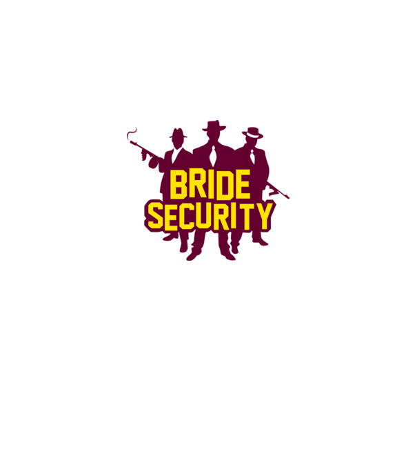 Bride Security model alb pe tricou