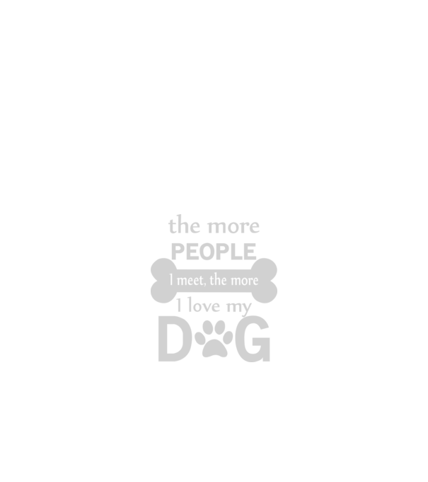 The more people i meet model negru pe tricou