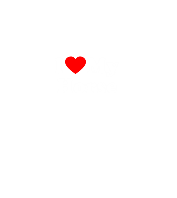 i ove my horse model negru pe tricou