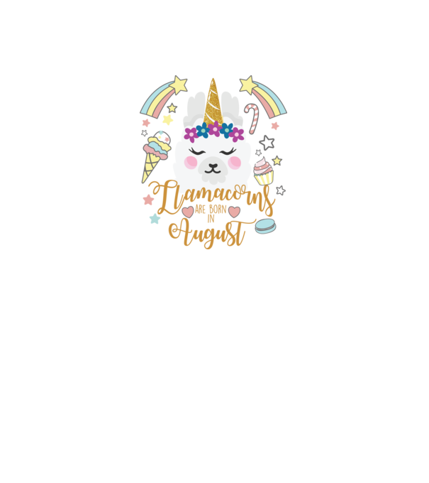 Llamacorns are born in August model gri pe tricou