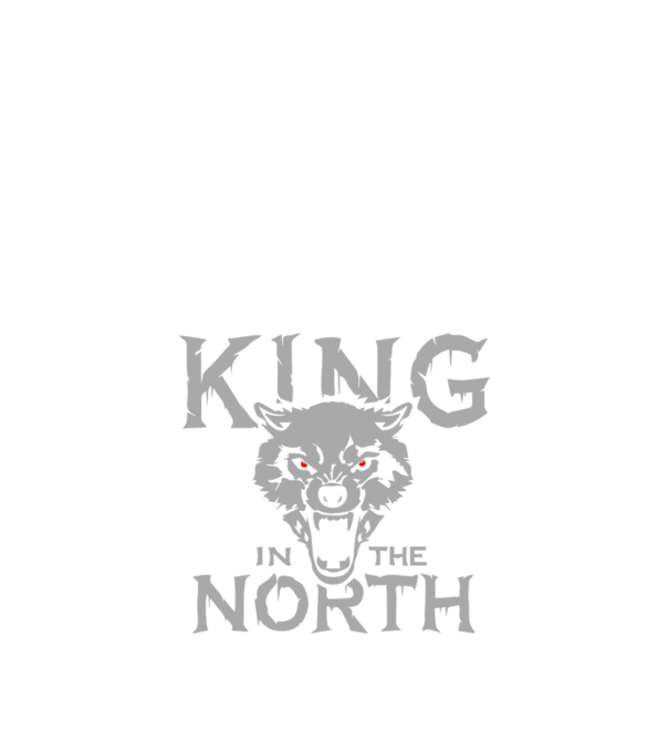King In The Noth model negru pe tricou