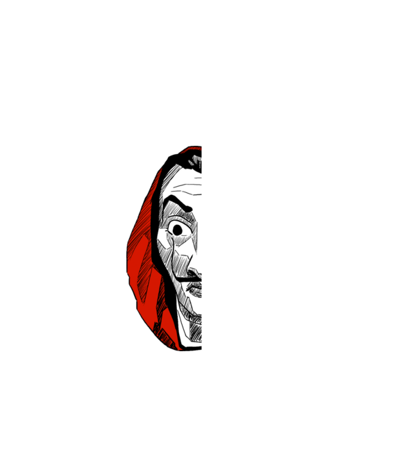 classic logo money heist model negru pe tricou