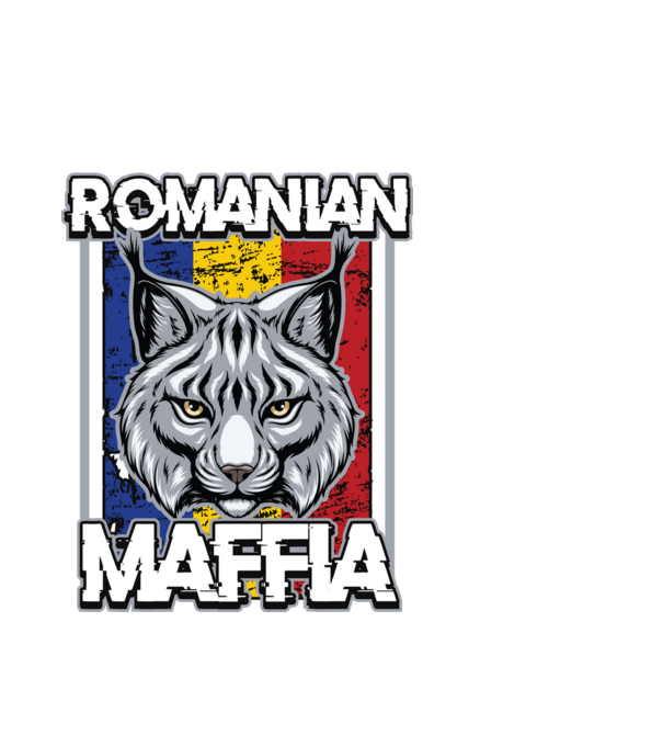 România maffia model alb pe tricou