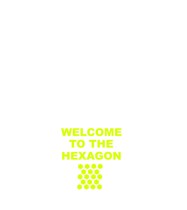 Welcome to the hexagon model negru pe tricou