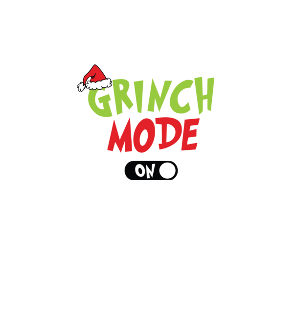 Grinch Mode model alb pe tricou