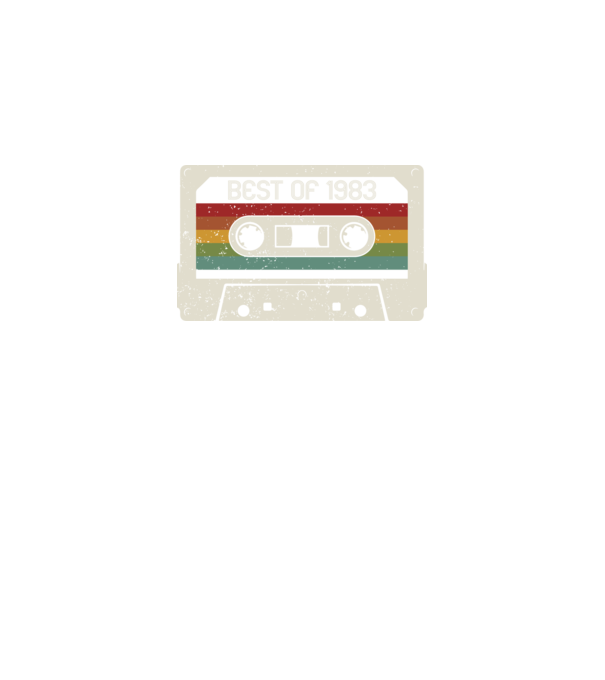 retro tape 1983 vintage model negru pe tricou