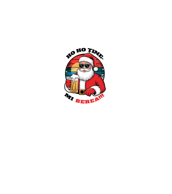 Ho ho ține mi berea! alb model alb pe tricou