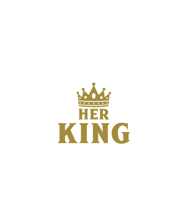 Her King model negru pe tricou