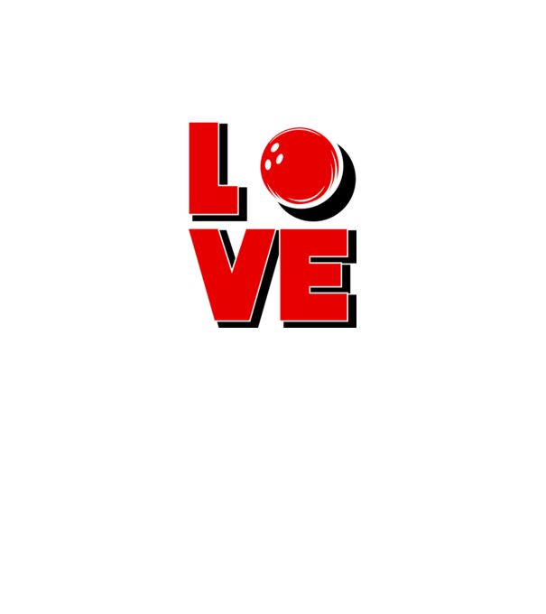 Love bowling model gri pe tricou