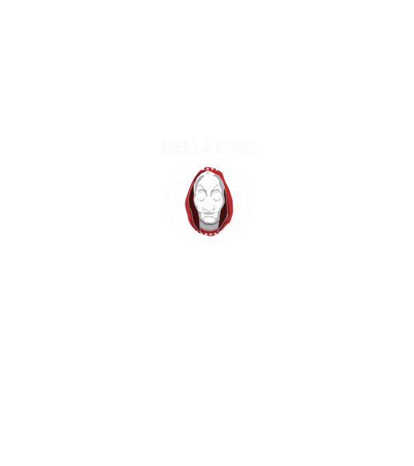 bella ciao stroke white model negru pe tricou