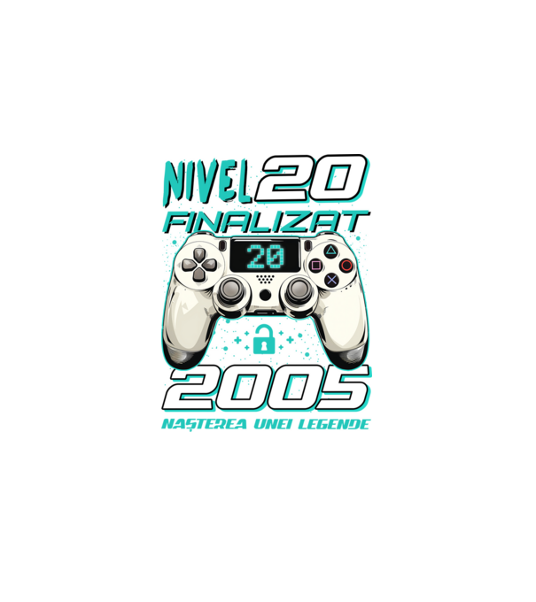 Nivel finalizat 20 2005 model negru pe tricou