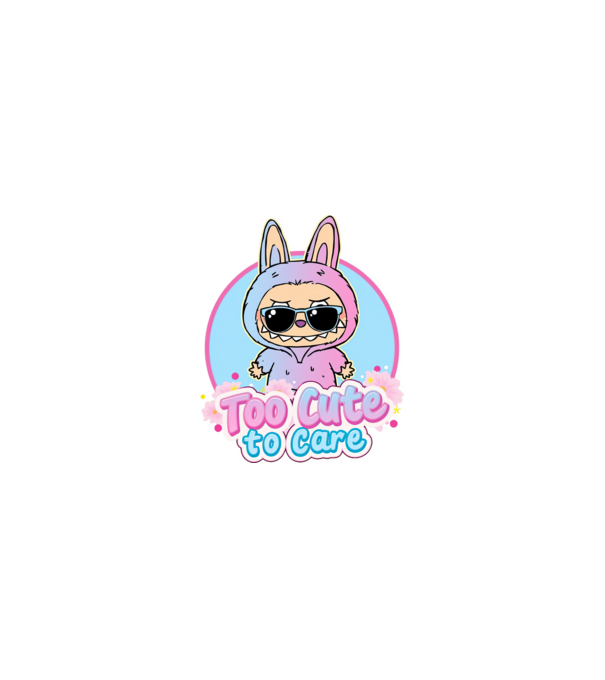 Too cute to care model nisipiu pe tricou