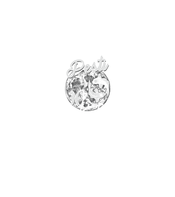 Zodiac femeie PEȘTI retro model negru pe tricou