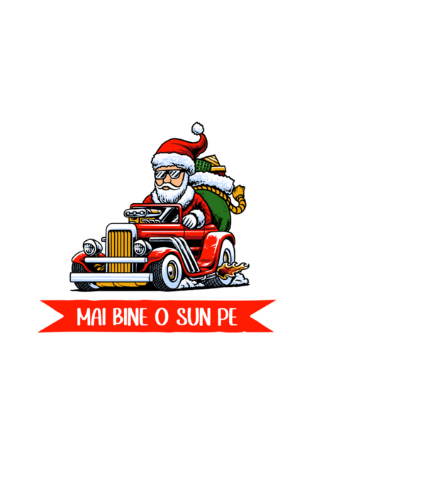Să-l lăsăm pe Moș Nicolae, mai bine o sun pe bunica! model roșu pe tricou