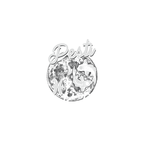 Zodiac bărbat PEȘTI retro model negru pe tricou