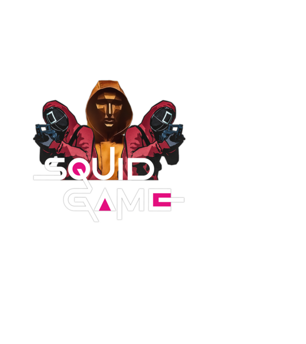 squid game poster model alb pe tricou