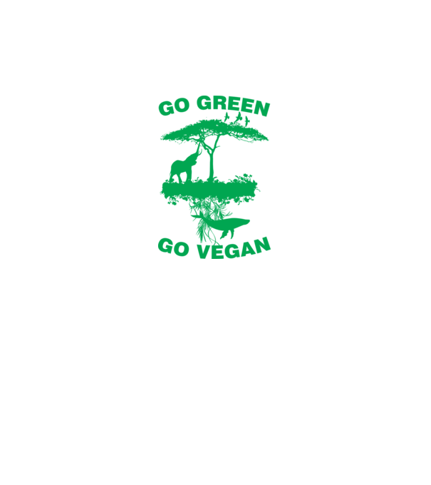 go green go vegan model gri pe tricou