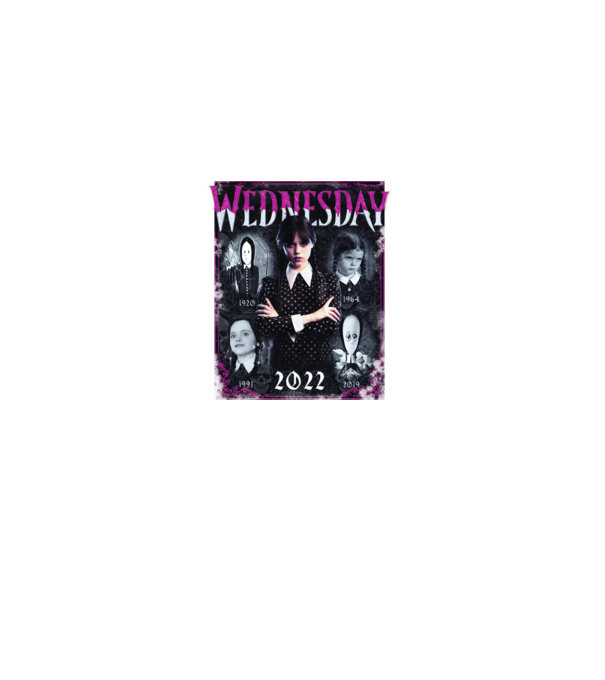 WEDNESDAY ADDAMS multi all time model negru pe tricou