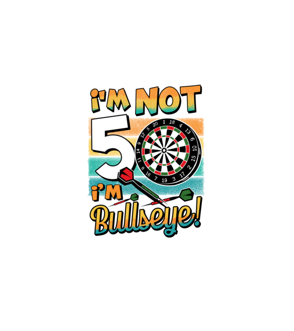 Darts Birthday 50 years old model negru pe tricou