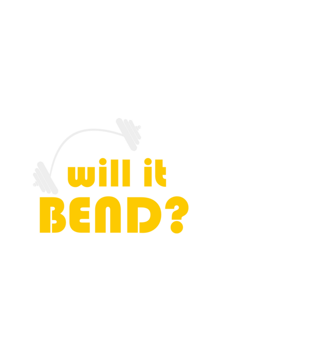 Will it bend model alb pe tricou