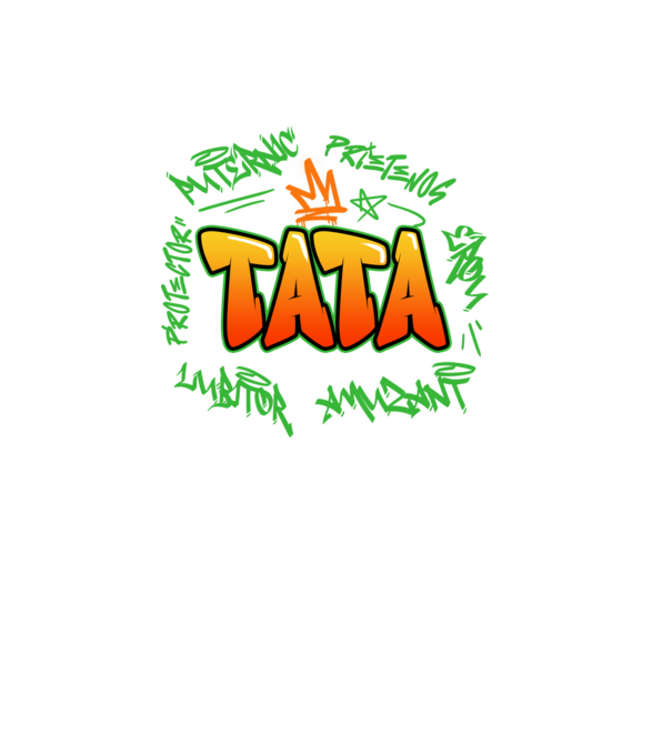 Graffiti tata model negru pe tricou