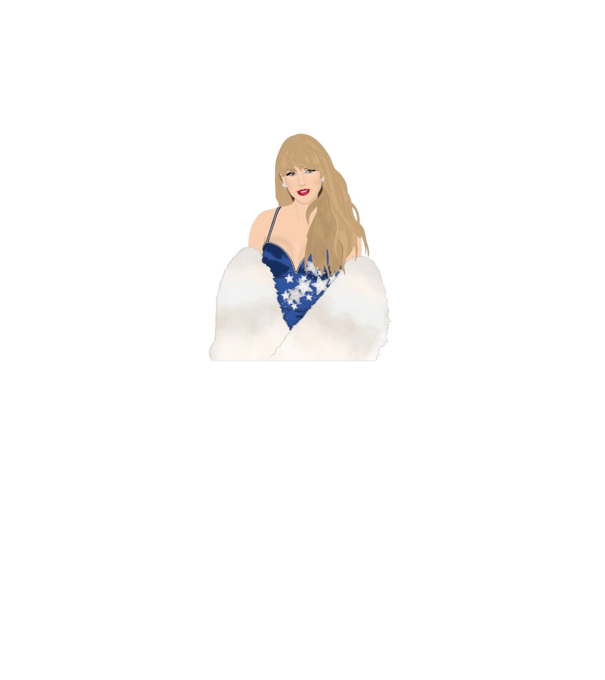 Taylor Swift blue model alb pe tricou