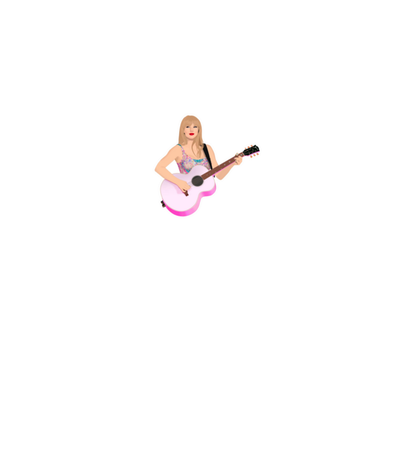 Taylor Swift pink model alb pe tricou