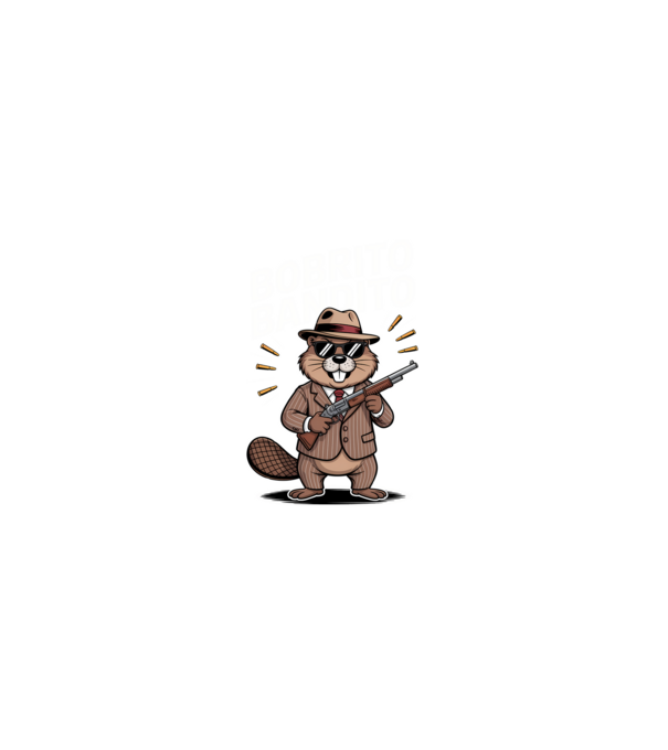 Bobrito Bandito model negru pe tricou